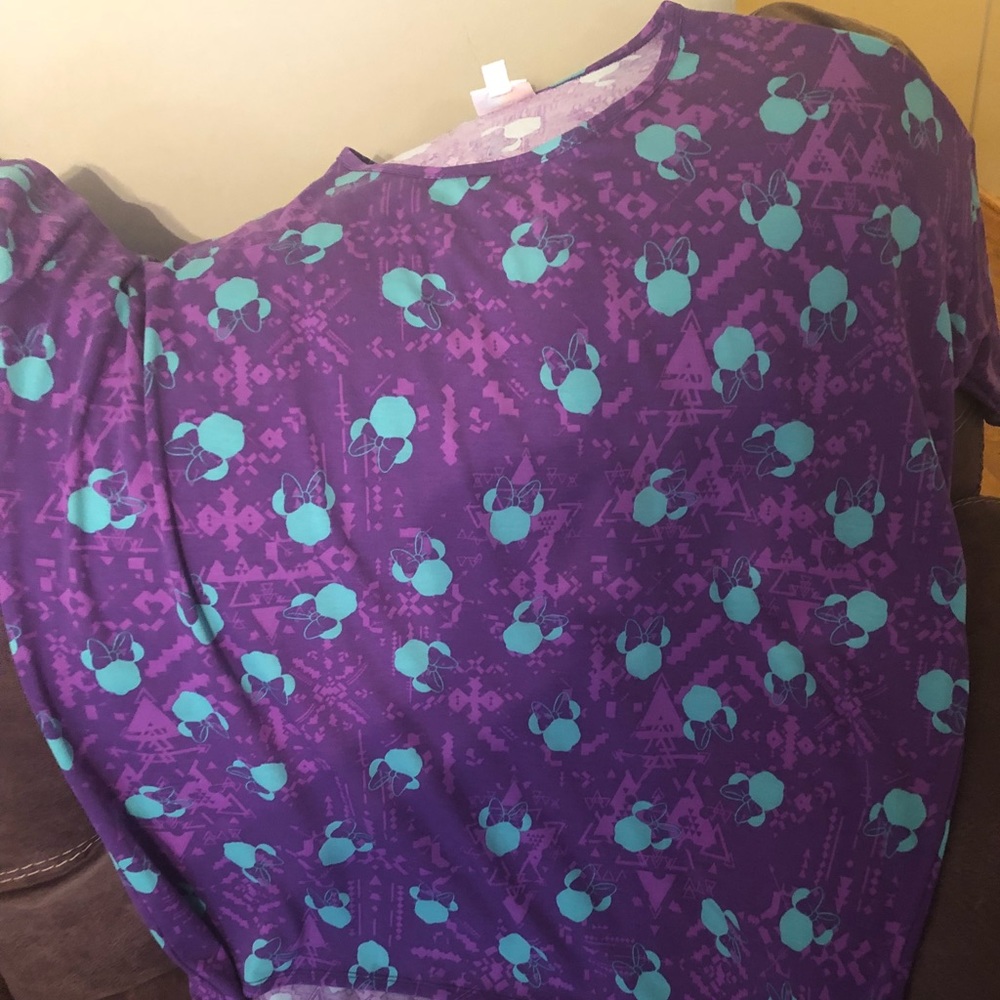 Medium purple and blue Disney LulaRoe Irma